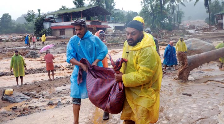 কেরালায় ভূমিধসে নিহত সংখ্যা বেড়ে ১৫০